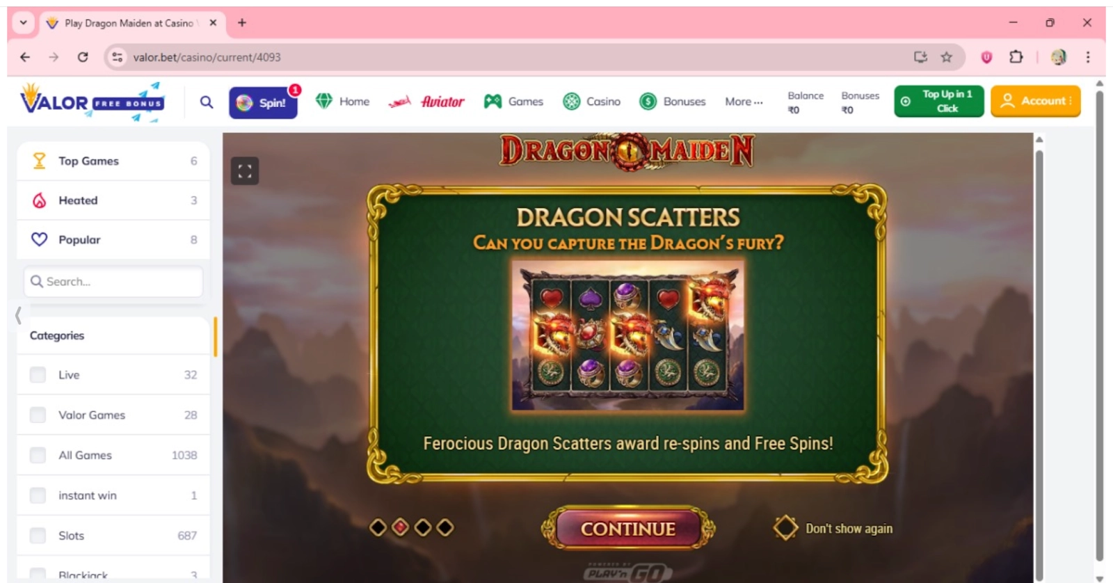 Your Favorite Slots on Valor Bet